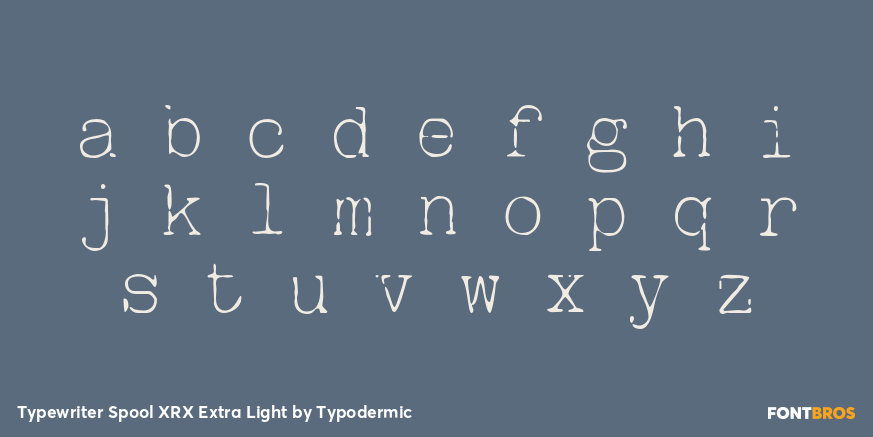 Typewriter Spool XRX Extra Light Font Poster #3