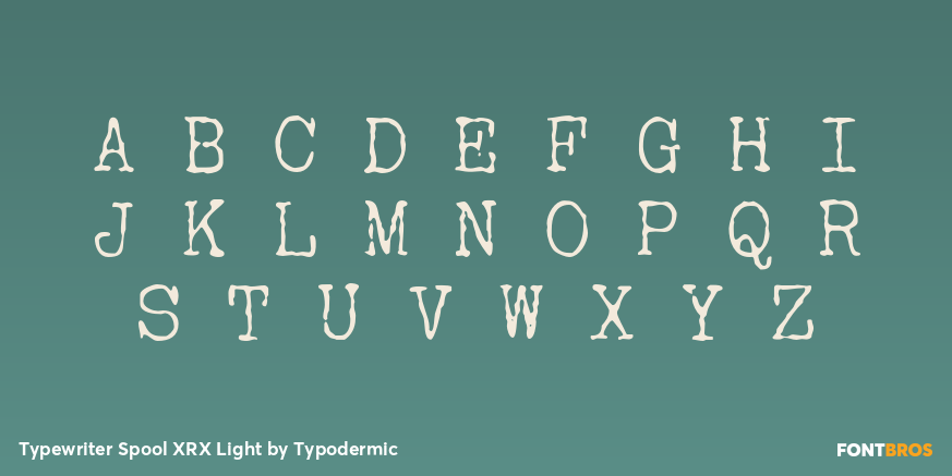 Typewriter Spool XRX Light Font Poster #2