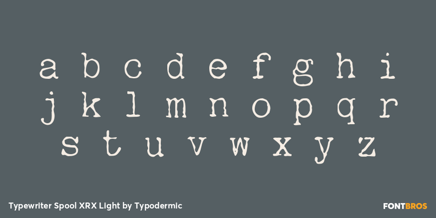 Typewriter Spool XRX Light Font Poster #3