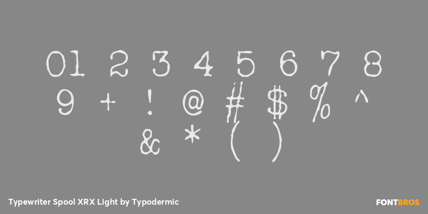 Typewriter Spool XRX Light Font Poster #4