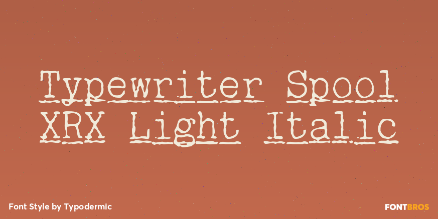 Typewriter Spool XRX Light Italic Poster