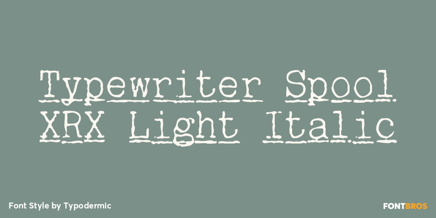 Typewriter Spool XRX Light Italic Poster