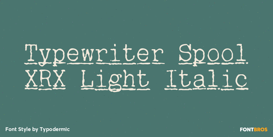 Typewriter Spool XRX Light Italic Poster