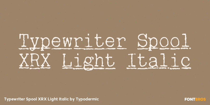 Typewriter Spool XRX Light Italic Poster
