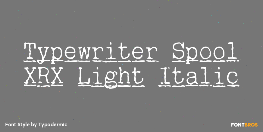 Typewriter Spool XRX Light Italic Poster
