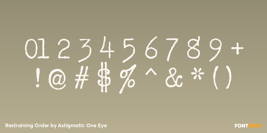 Restraining Order Font Poster #1