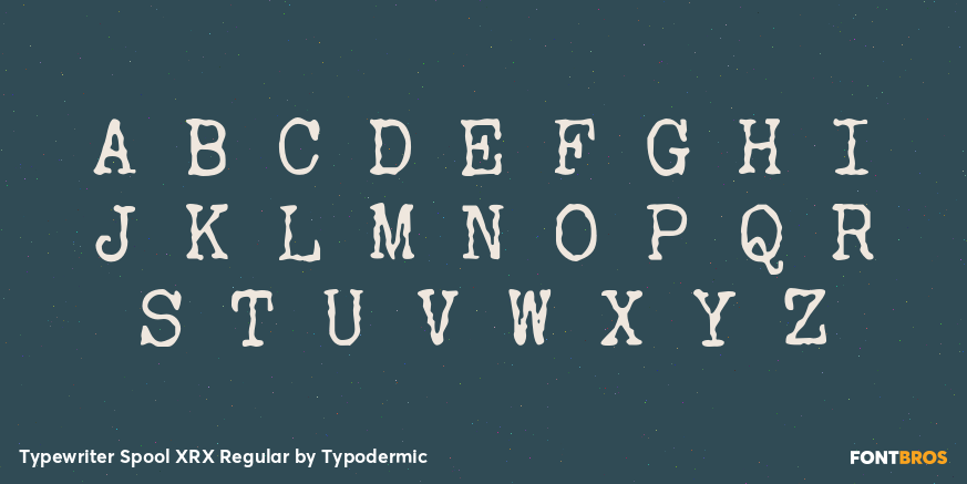 Typewriter Spool XRX Regular Font Poster #2