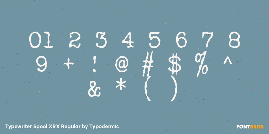 Typewriter Spool XRX Regular Font Poster #4