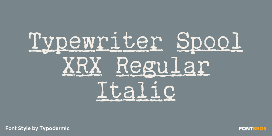 Typewriter Spool XRX Regular Italic Poster