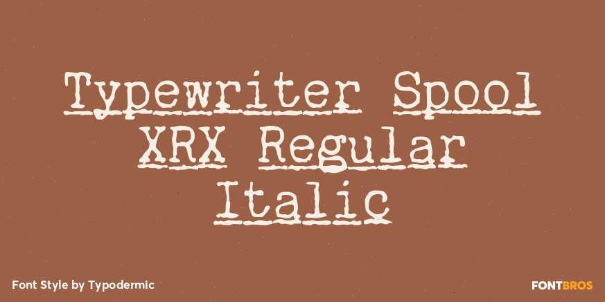 Typewriter Spool XRX Regular Italic Poster
