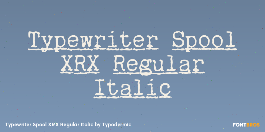 Typewriter Spool XRX Regular Italic Poster