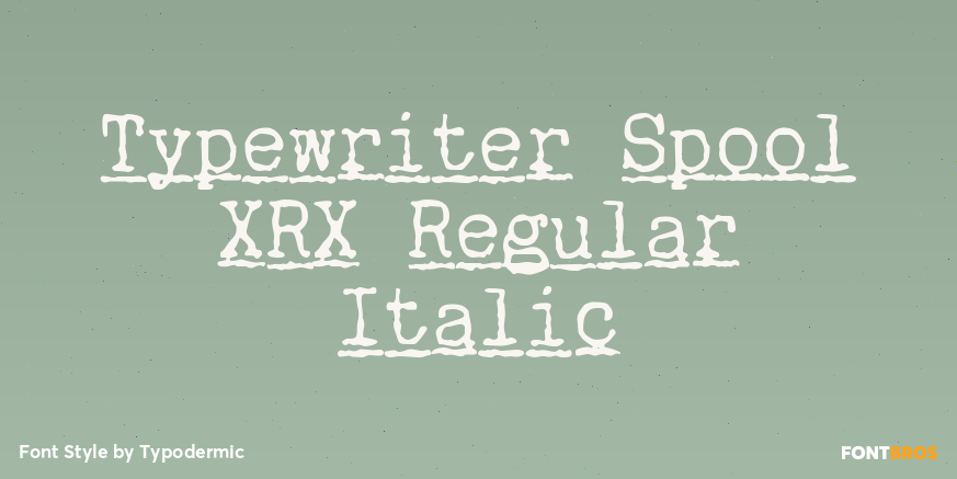 Typewriter Spool XRX Regular Italic Poster
