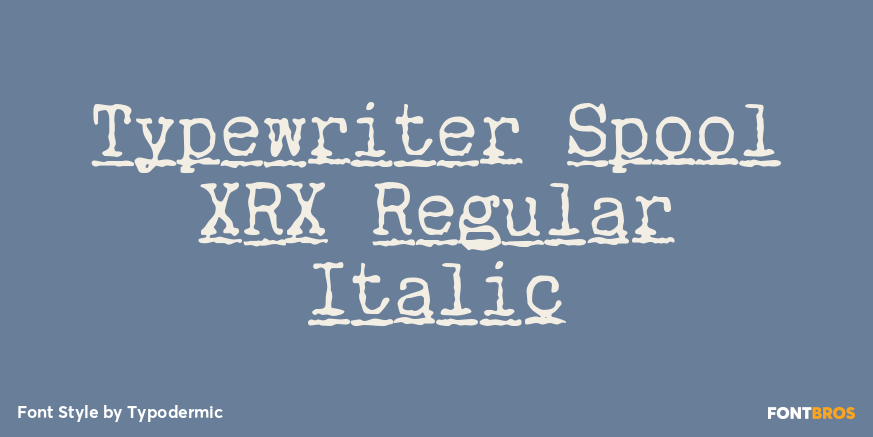 Typewriter Spool XRX Regular Italic Poster