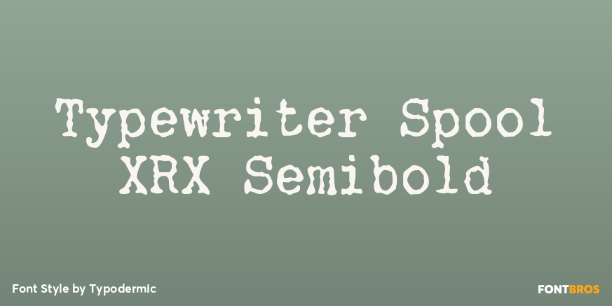 Typewriter Spool XRX Semibold Poster