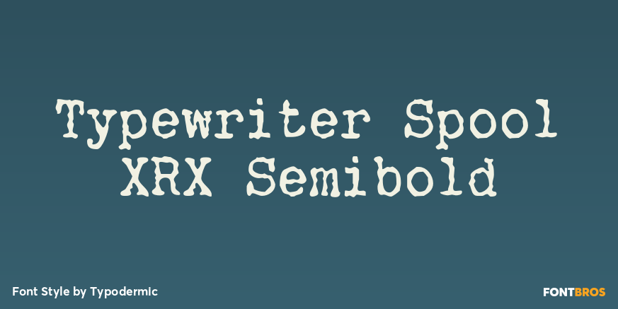 Typewriter Spool XRX Semibold Poster