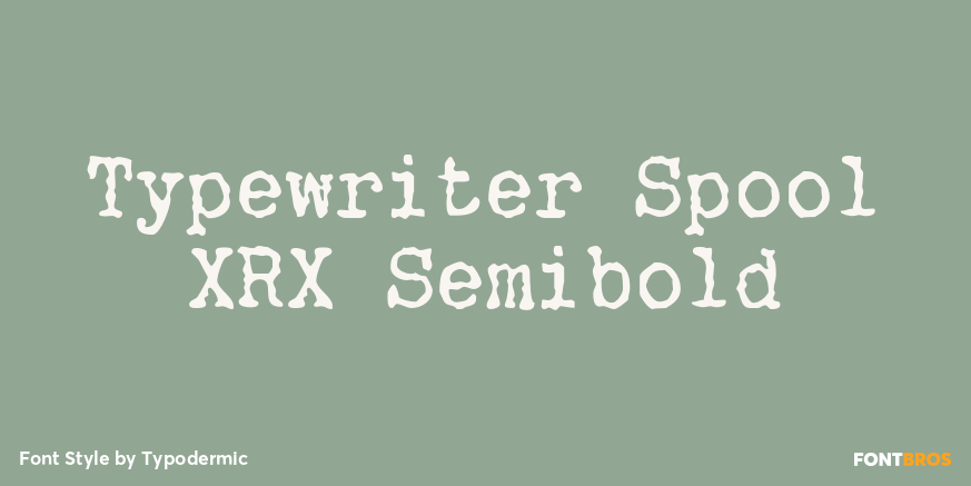 Typewriter Spool XRX Semibold Poster