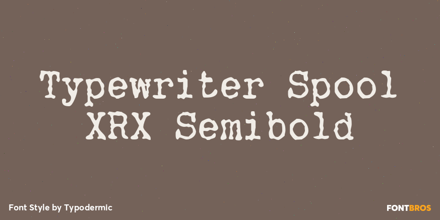 Typewriter Spool XRX Semibold Poster