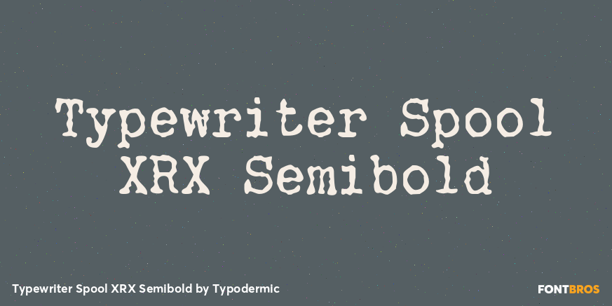 Typewriter Spool XRX Semibold Poster