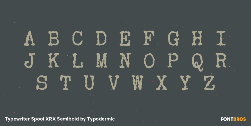 Typewriter Spool XRX Semibold Font Poster #2