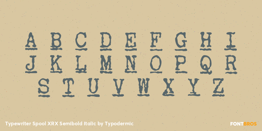 Typewriter Spool XRX Semibold Italic Font Poster #2