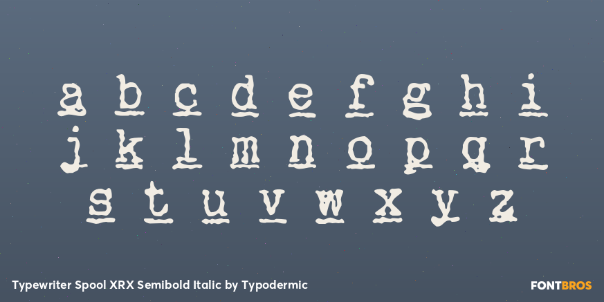 Typewriter Spool XRX Semibold Italic Font Poster #3