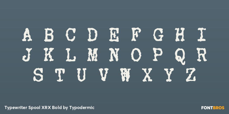 Typewriter Spool XRX Bold Font Poster #2