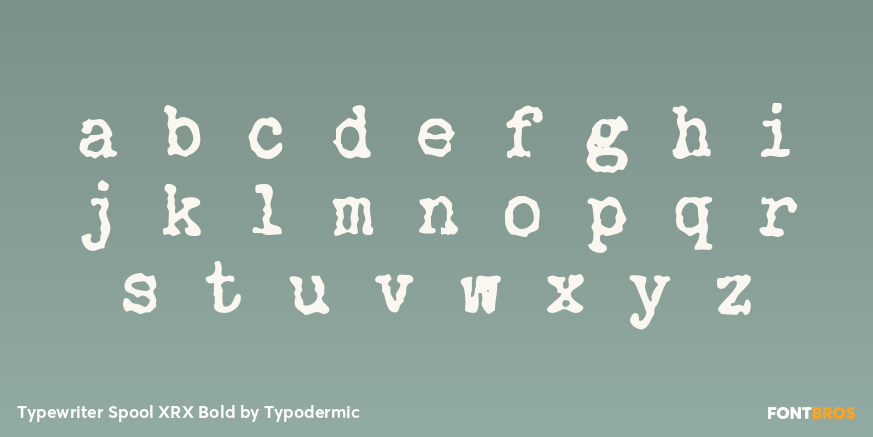 Typewriter Spool XRX Bold Font Poster #3