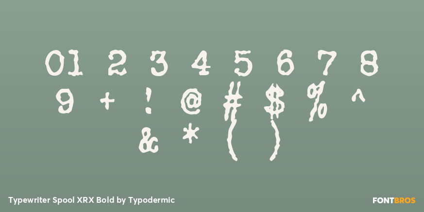 Typewriter Spool XRX Bold Font Poster #4