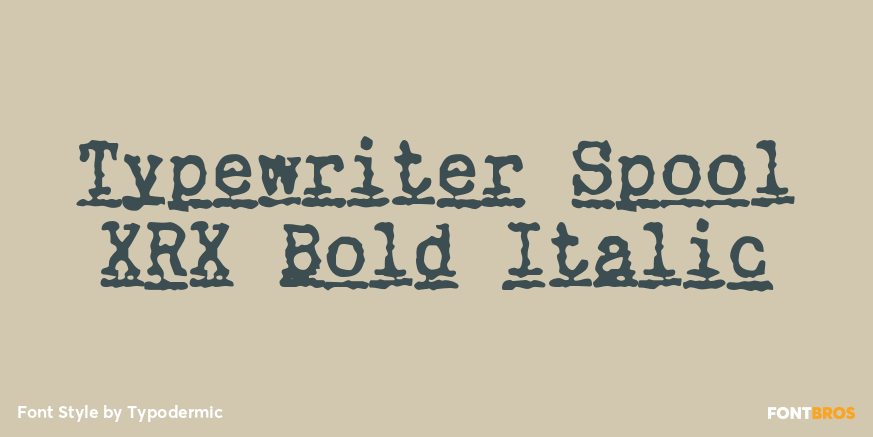 Typewriter Spool XRX Bold Italic Poster