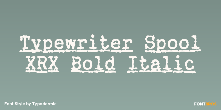Typewriter Spool XRX Bold Italic Poster