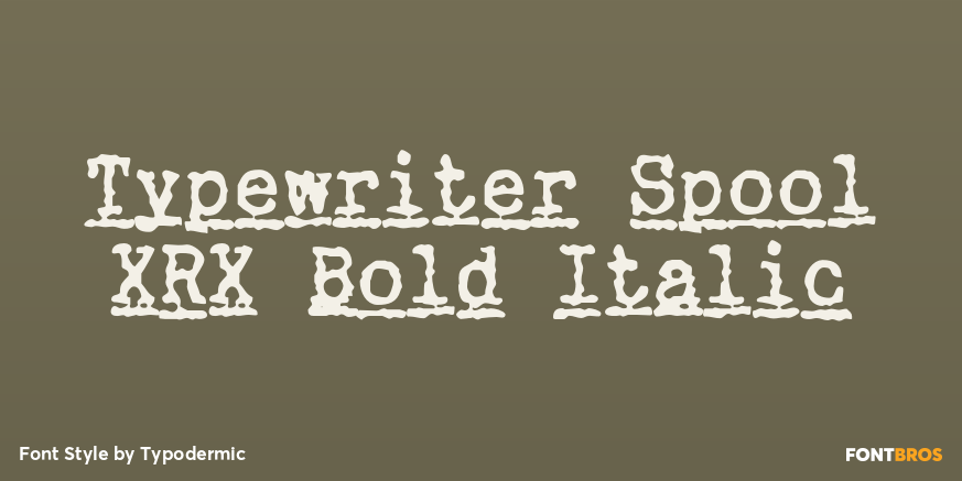 Typewriter Spool XRX Bold Italic Poster