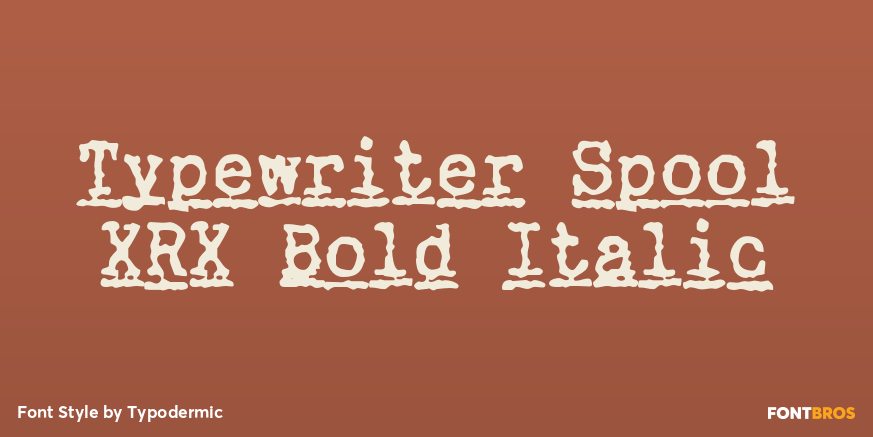 Typewriter Spool XRX Bold Italic Poster