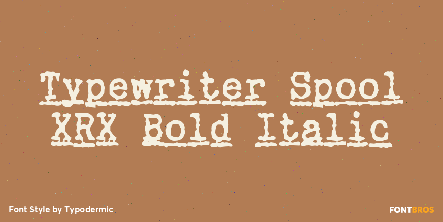 Typewriter Spool XRX Bold Italic Poster