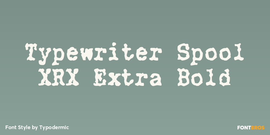 Typewriter Spool XRX Extra Bold Poster