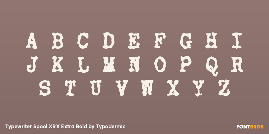 Typewriter Spool XRX Extra Bold Font Poster #2