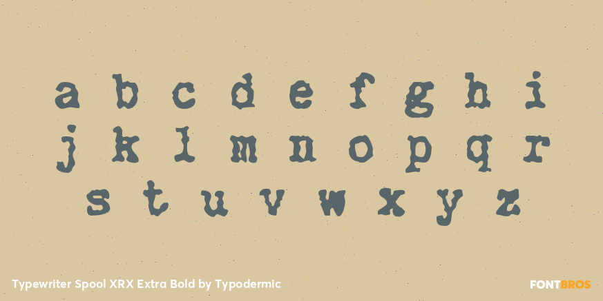 Typewriter Spool XRX Extra Bold Font Poster #3