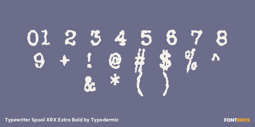 Typewriter Spool XRX Extra Bold Font Poster #4