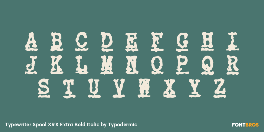 Typewriter Spool XRX Extra Bold Italic Font Poster #2