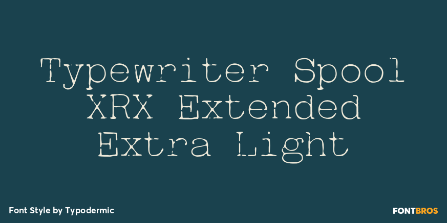 Typewriter Spool XRX Extended Extra Light Poster