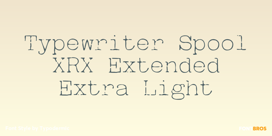 Typewriter Spool XRX Extended Extra Light Poster