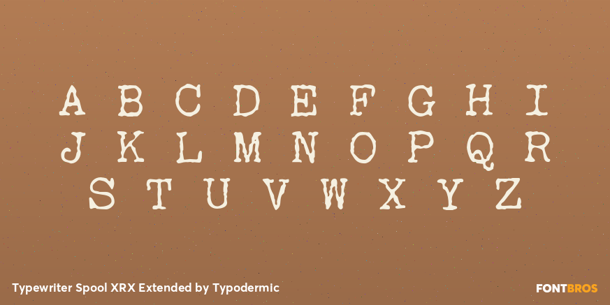 Typewriter Spool XRX Extended Font Poster #2