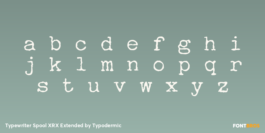 Typewriter Spool XRX Extended Font Poster #3