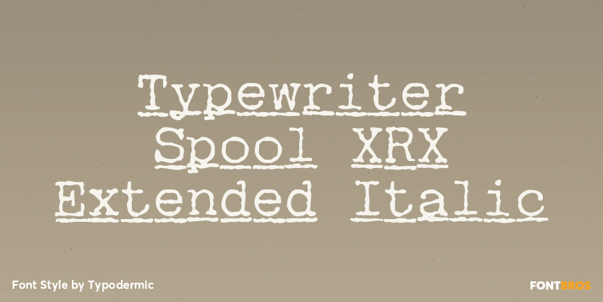 Typewriter Spool XRX Extended Italic Poster