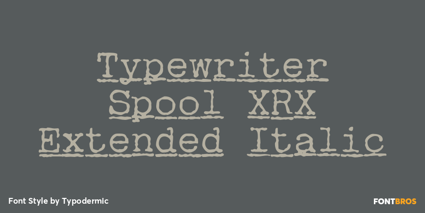 Typewriter Spool XRX Extended Italic Poster