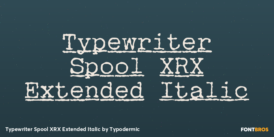 Typewriter Spool XRX Extended Italic Poster