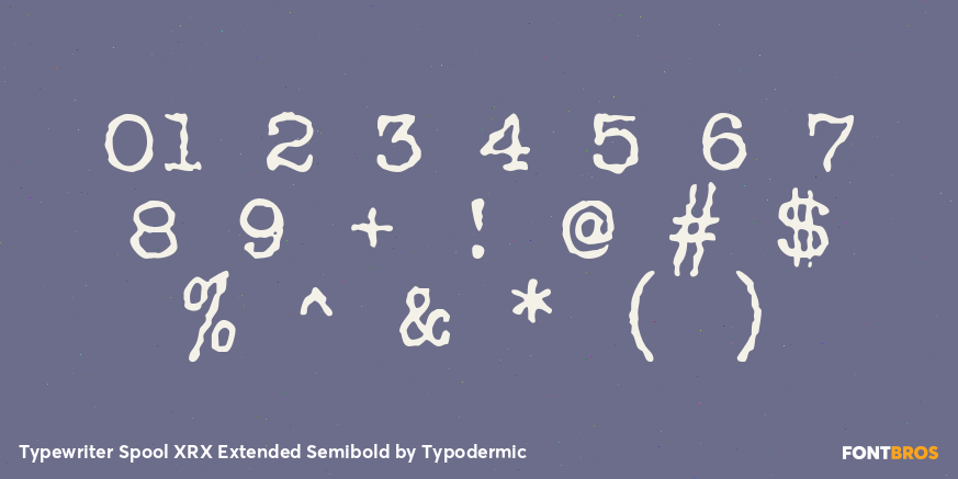 Typewriter Spool XRX Extended Semibold Font Poster #4
