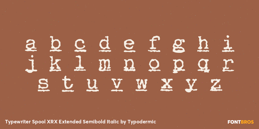 Typewriter Spool XRX Extended Semibold Italic Font Poster #3