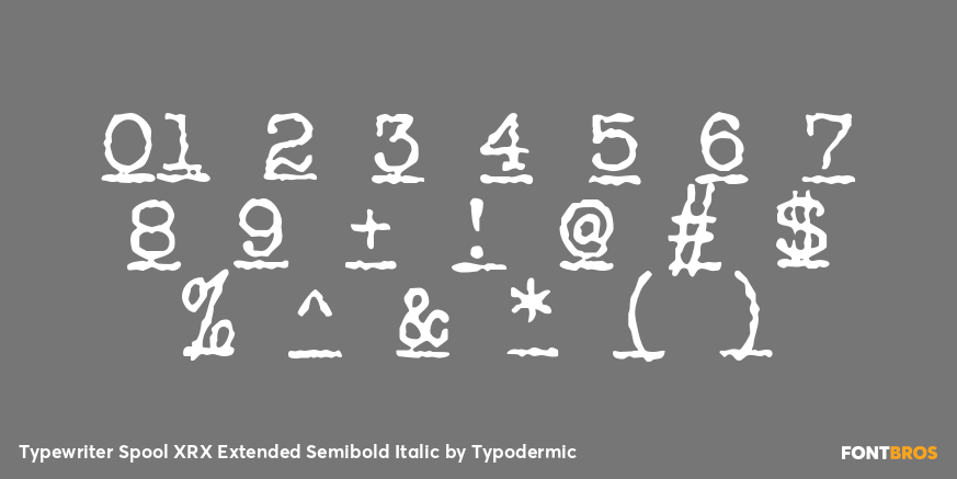 Typewriter Spool XRX Extended Semibold Italic Font Poster #4