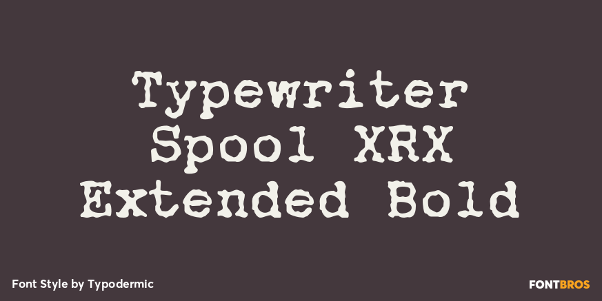 Typewriter Spool XRX Extended Bold Poster