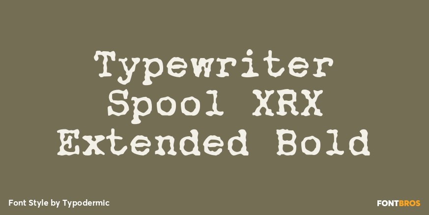 Typewriter Spool XRX Extended Bold Poster
